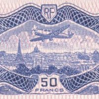timbre-france-poste-aerienne-yvert-15-caudron-simoun-sur-paris-burele-50f-outremer-neuf-avec-charniere